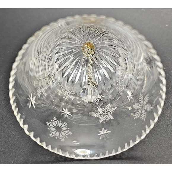 Webb Corbett Handmade Lead Crystal Snowflake Bell Ornament made in England U97 - Picture 6 of 9